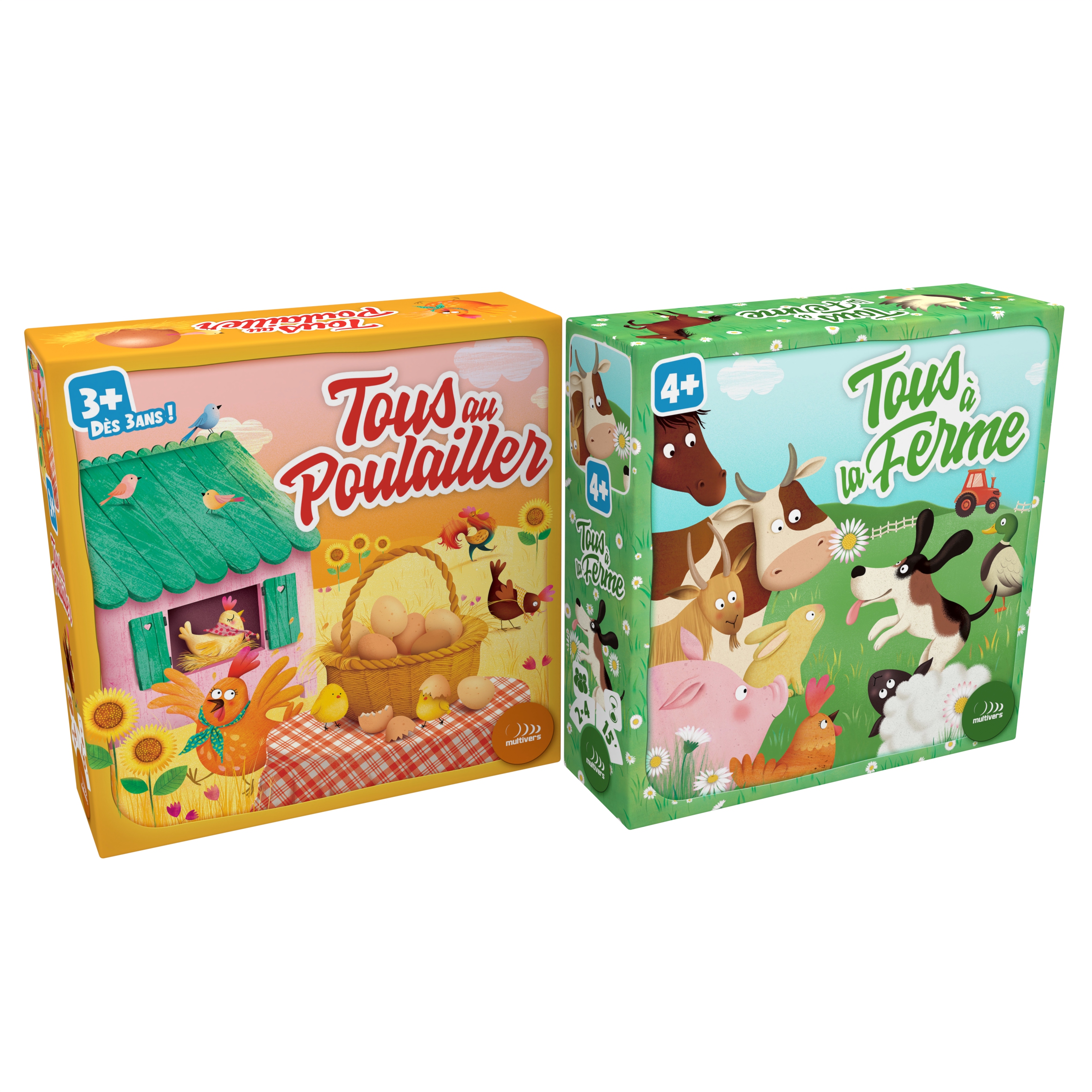 pack 2 jeux - Tous au Poulailler et Tous à la Ferme